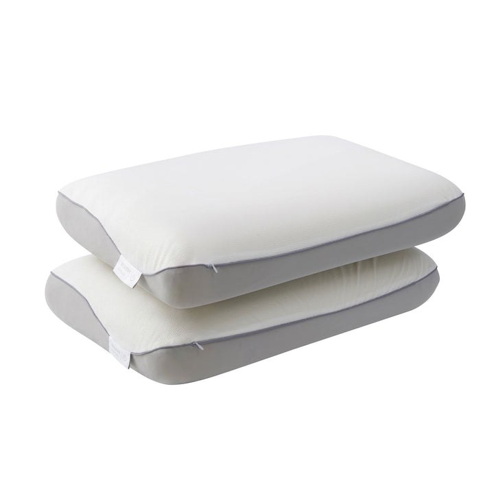 ROOMSENSE Reversible Dual-Sided Memory Foam Pillow, Ice-Cooling & Warm Fabric Sides, 55D Ultra-High Density Ergonomic Contour Pillow for Neck Pain Relief, Back & Side Sleepers