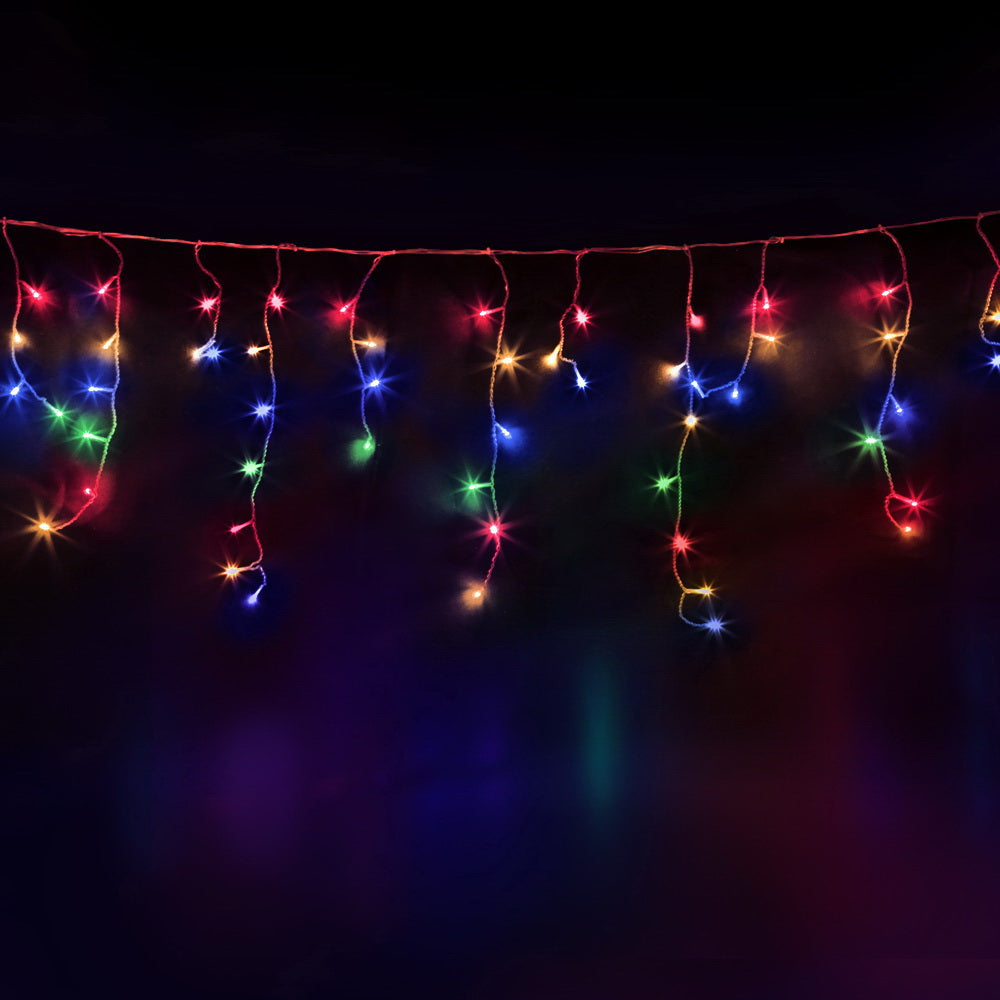 Christmas Icicle Lights 32M 960 LED Multi-Colour - Outdoor Indoor Jingle Jollys