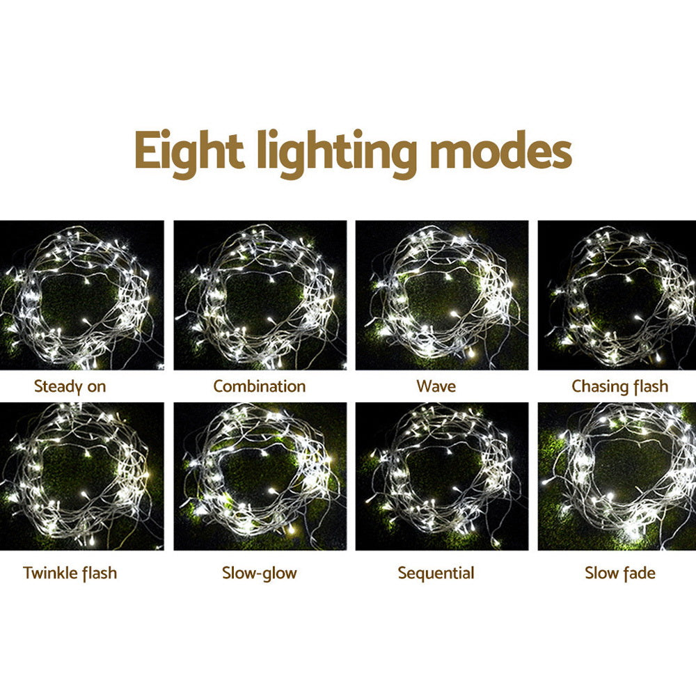 Christmas Curtain Lights 3x6M 600 LED Cool White - Backdrop Fairy Lights Jingle Jollys