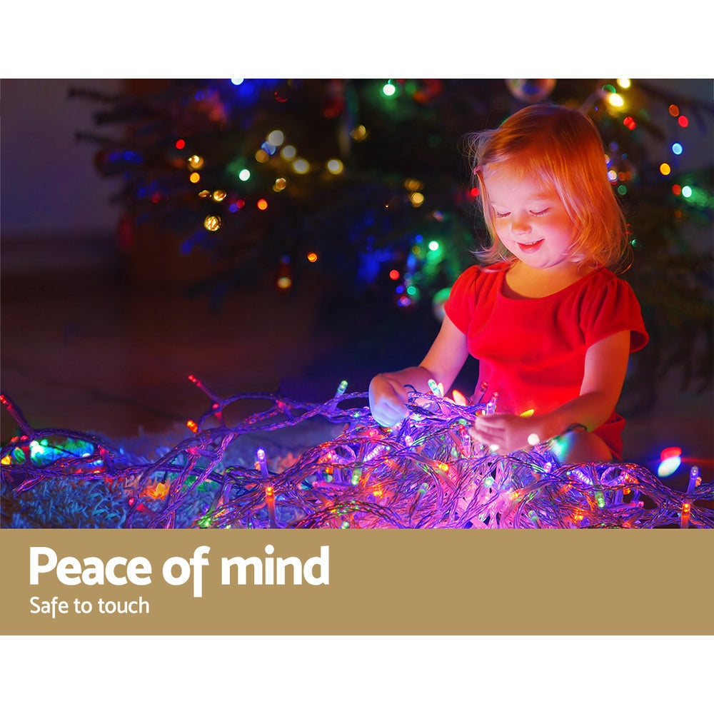 Christmas Icicle Lights 20M 800 LED Multi-Colour - Outdoor Indoor Jingle Jollys