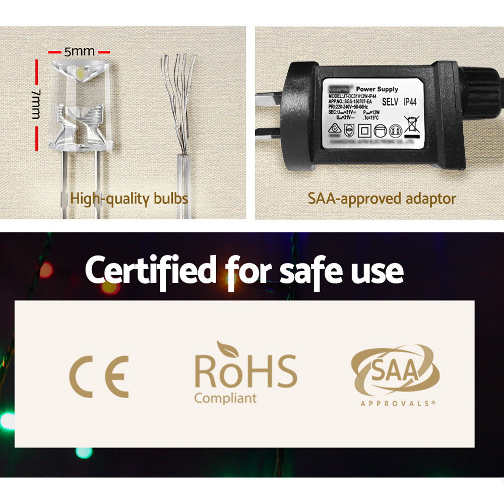 Christmas String Lights 100M 500 LED Multi-Colour - Fairy Lights Jingle Jollys