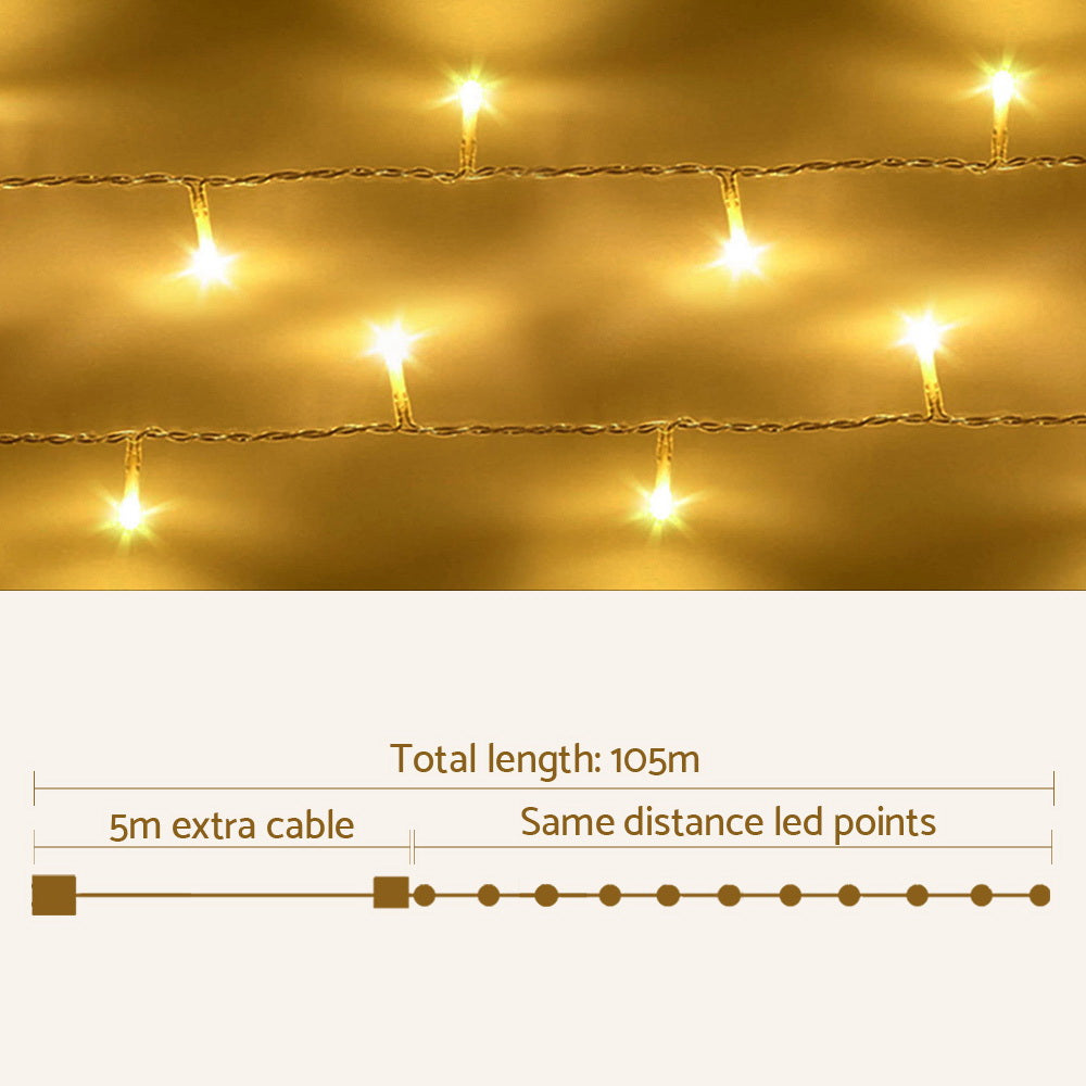 Christmas String Lights 100M 500 LED Warm White - Fairy Lights Jingle Jollys