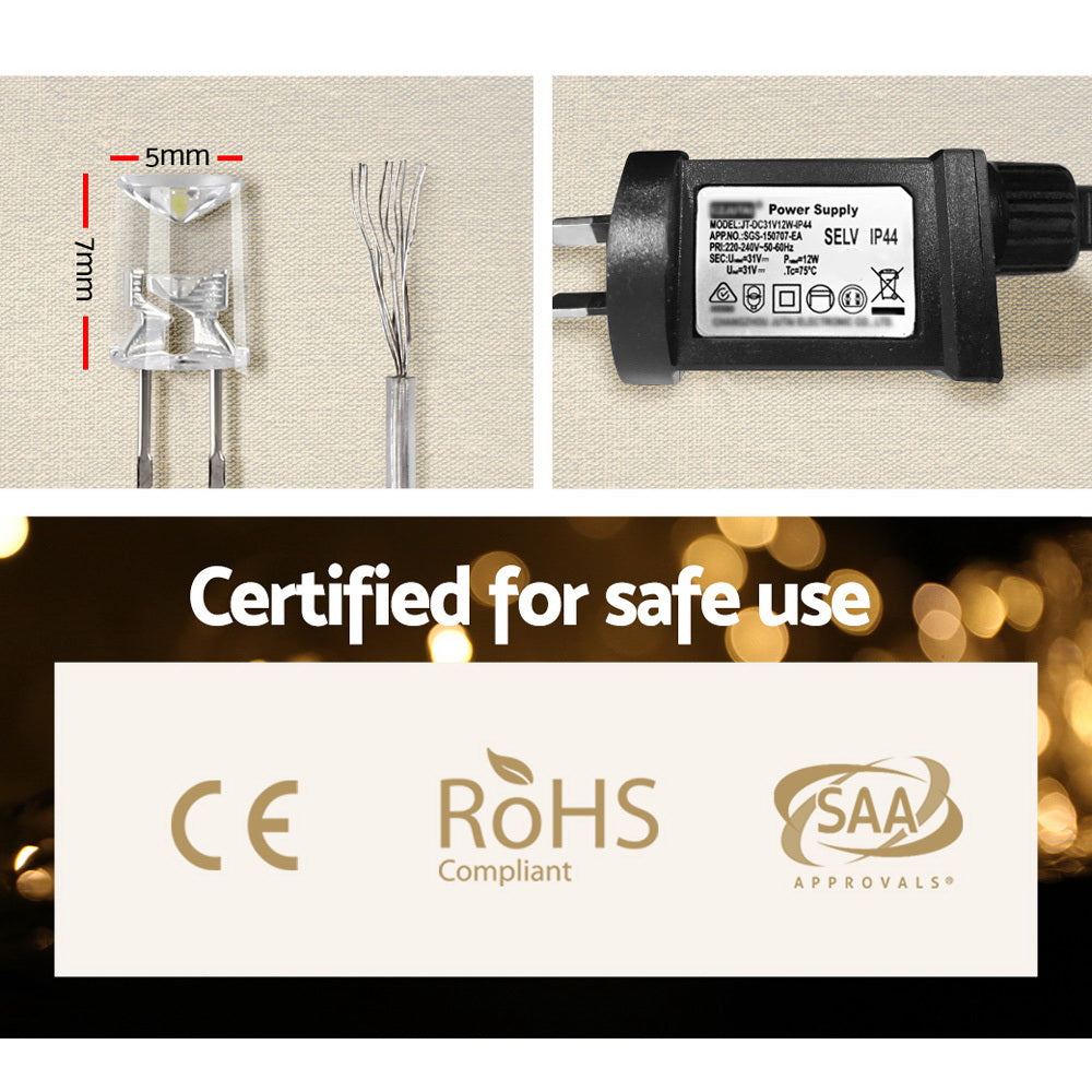 Christmas String Lights 100M 500 LED Warm White - Fairy Lights Jingle Jollys