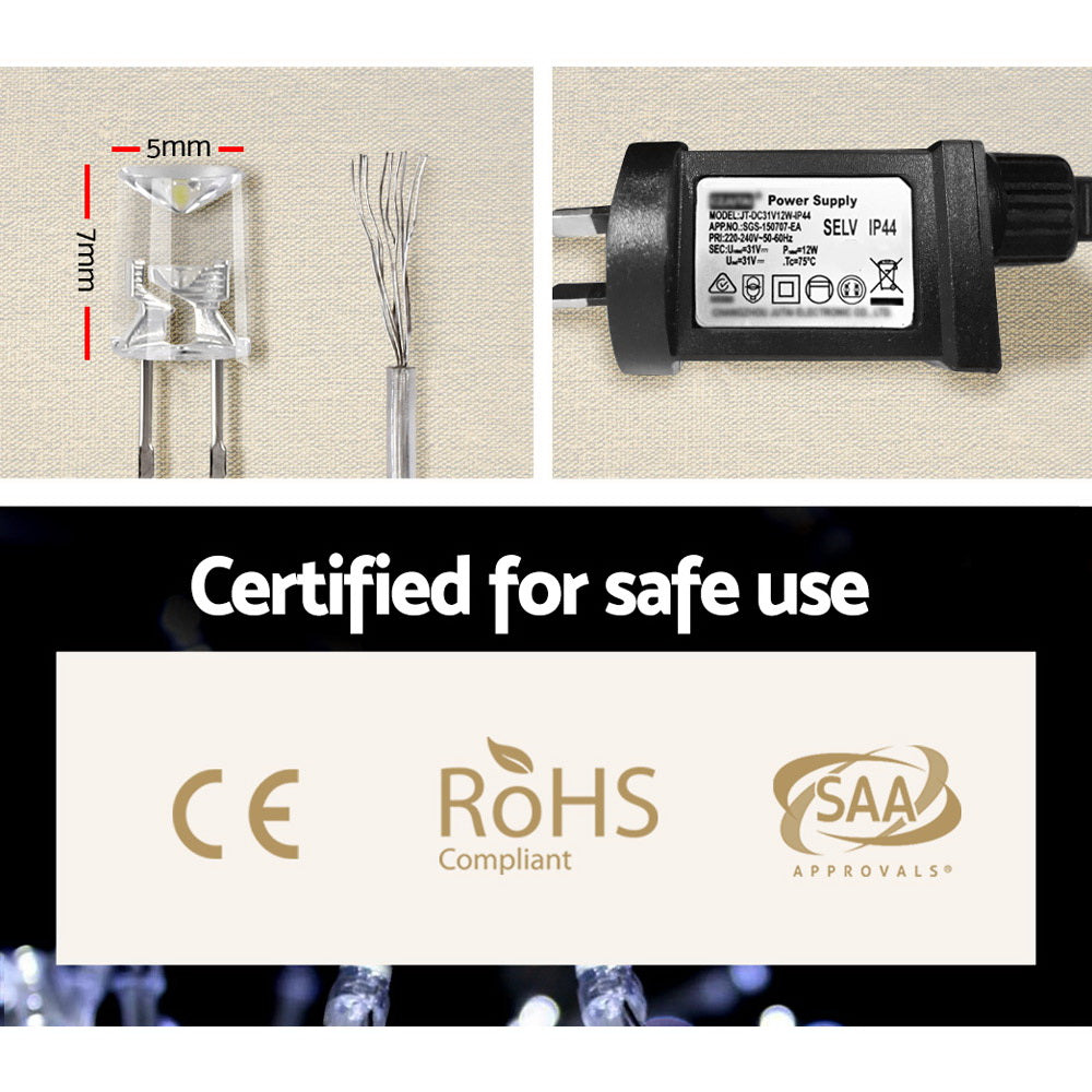 Christmas String Lights 100M 500 LED Cool White - Fairy Lights Jingle Jollys